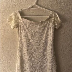 white lace dress